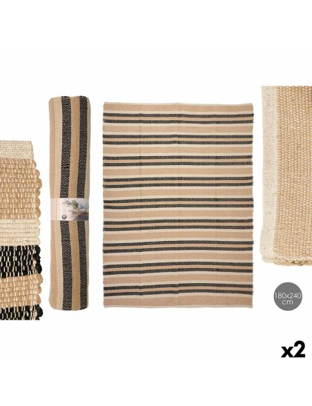 Tapis NO.06 Blanc Marron Noir 180 x 240 cm (2 Unités)