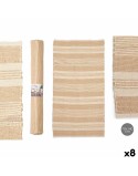 Alfombra NO.01 Blanco Marrón 70 x 140 cm (8 Unidades)