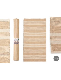 Alfombra NO.01 Blanco Marrón 70 x 140 cm (8 Unidades)