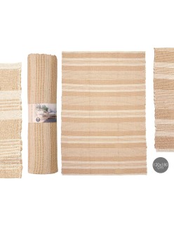 Alfombra NO.02 Blanco Marrón 120 x 180 cm (4 Unidades)