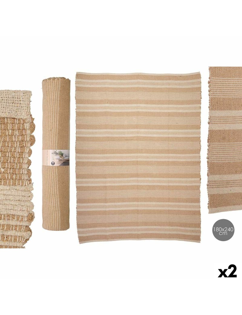 Alfombra NO.03 Blanco Marrón 180 x 240 cm (2 Unidades)
