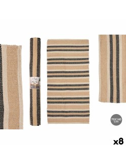 Alfombra NO.04 Blanco Marrón Negro 70 x 140 cm (8 Unidades)