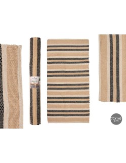 Alfombra NO.04 Blanco Marrón Negro 70 x 140 cm (8 Unidades)