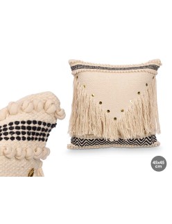 Coussin 4740 Noir Naturel 45 x 15 x 45 cm (6 Unités)