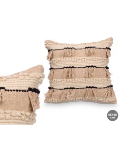 Coussin 4739 Noir Naturel 45 x 15 x 45 cm (6 Unités)