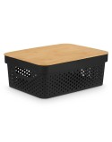 Mehrzweckbox Kinvara CH52980 (26) Braun Schwarz Bambus Polypropylen 35,7 x 14 x 26,2 cm (6 Stück)