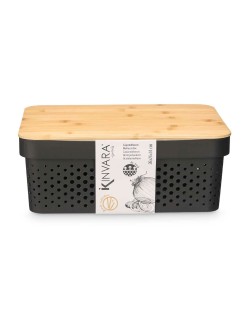 Mehrzweckbox Kinvara CH52980 (26) Braun Schwarz Bambus Polypropylen 35,7 x 14 x 26,2 cm (6 Stück)