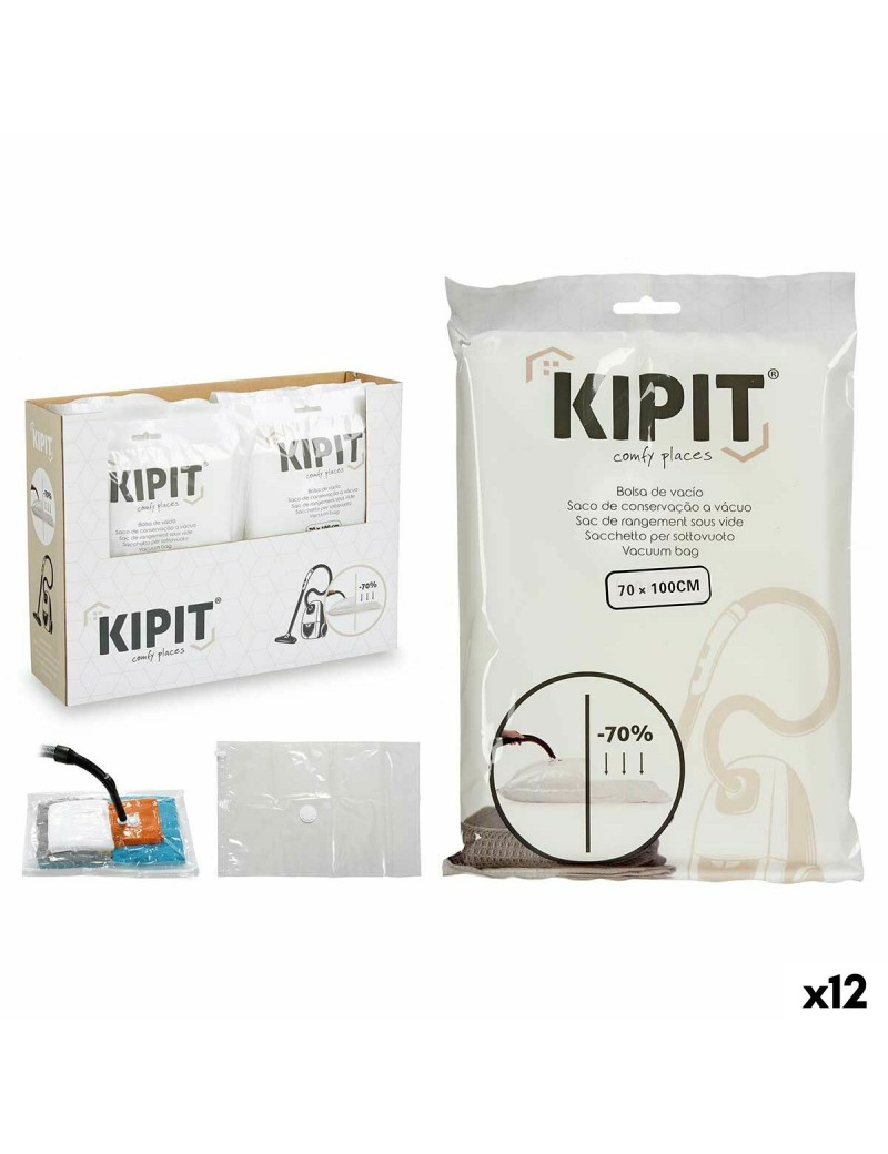 Sacchetti sottovuoto Kipit 54205 Trasparente Plastica 20 x 30 x 3 cm 70 x 100 cm (12 Unità)