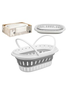 Cestino Multiuso CC19200(53) Bianco Grigio polipropilene TPR 58 x 23 x 38 cm Pieghevole (6 Unità)