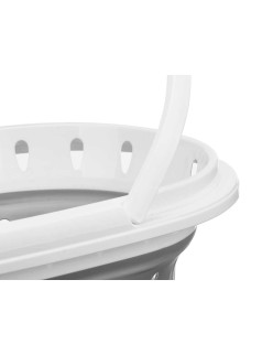 Multi-purpose basket CC19200(53) White Grey polypropylene TPR 58 x 23 x 38 cm Foldable (6 Units)