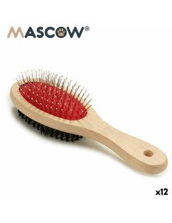 Cepillo para Perros Mascow AR1807082 Marrón Negro Rojo 7 x 22,5 x 5 cm (12 Unidades)