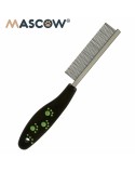 Brosse à Cheveux Mascow 27793 Noir Rouge Vert Polyester Acier 4 x 20,5 x 1,5 cm 12 Unités
