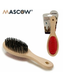 Brosse pour Chiens Mascow AR1807082 Marron Noir Rouge 7 x 22,5 x 5 cm (12 Unités)