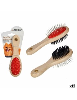 Cepillo para Perros Mascow AR1807083 Marrón Negro Rojo 9 x 5 x 21 cm (12 Unidades)