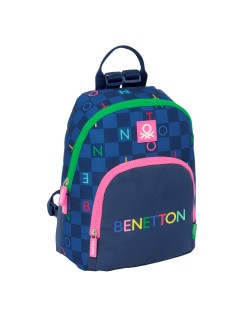 Rucksack Benetton Damero Navy Blue 25 x 30 x 13 cm