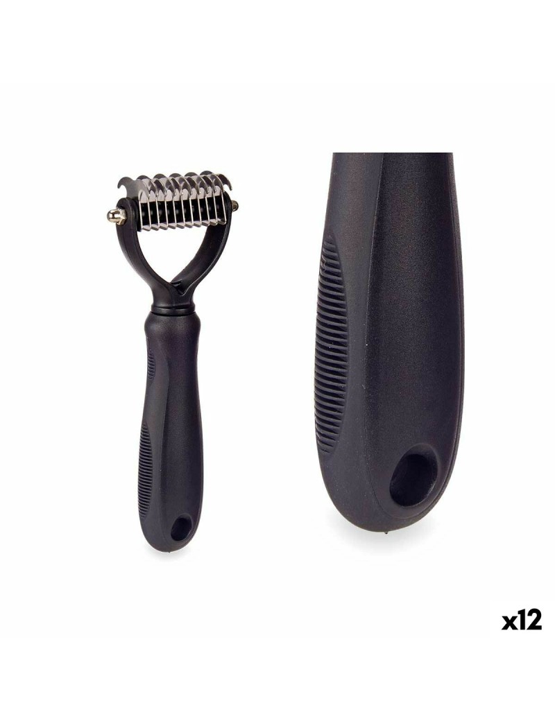 Rastrillo para Perros Mascow 333 Negro Silicona 6,5 x 17 x 3 cm 12 Unidades
