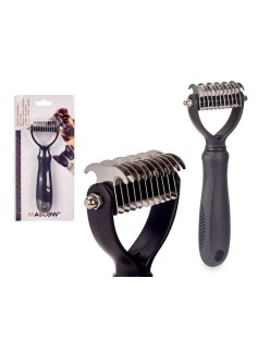 Escova para Cães Mascow 333 Preto Silicone 6,5 x 17 x 3 cm 12 Unidades