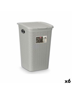 Secchio contenitore Stefanplast 30081 Grigio chiaro Plastica 50 L 36 x 54,5 x 38 cm (6 Unità)