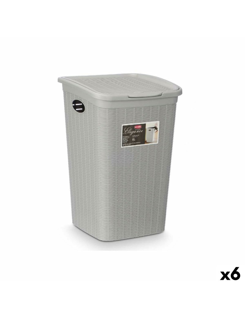 Bucket container Stefanplast 30081 Light grey Plastic 50 L 36 x 54,5 x 38 cm (6 Units)