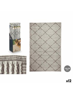 Alfombra GiftDecor EXAG-1006 Blanco Gris Polipropileno 120 x 180 cm (12 Unidades)