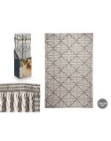 Alfombra GiftDecor EXAG-1006 Blanco Gris Polipropileno 120 x 180 cm (12 Unidades)