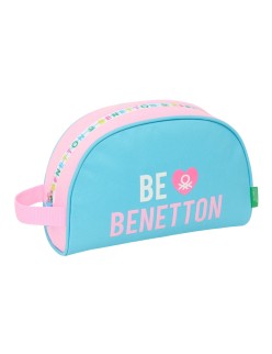 Travel Vanity Case Benetton Unique Pink Turquoise 28 x 18 x 10 cm