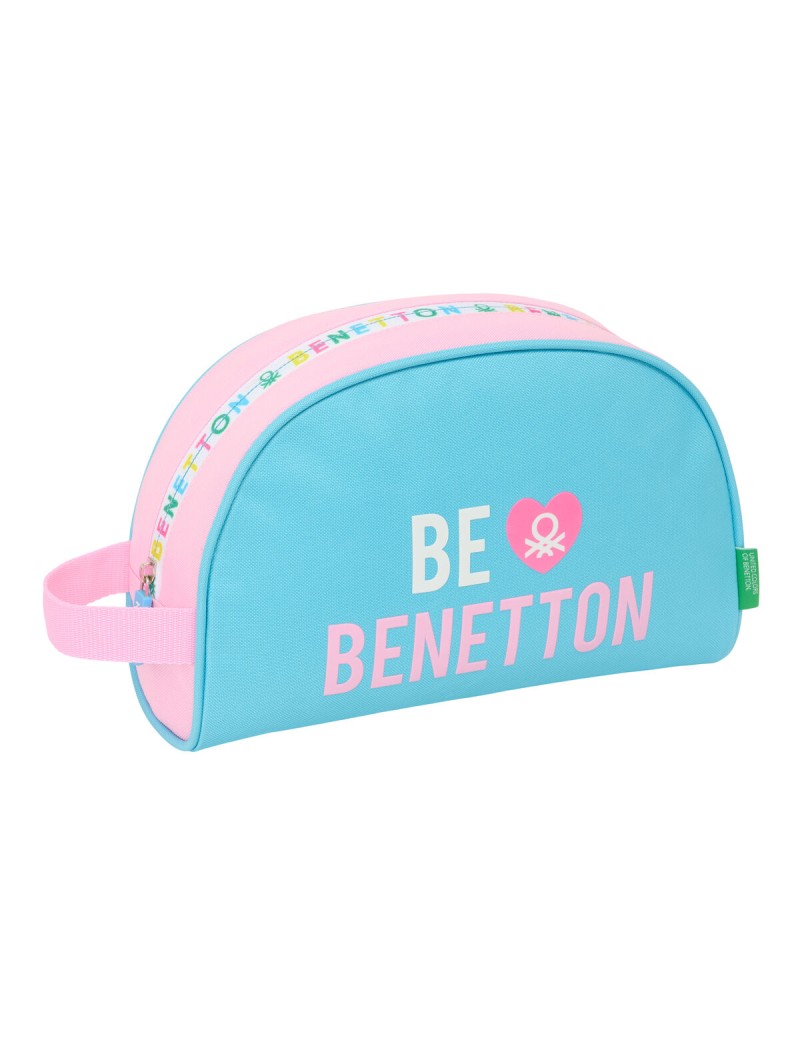 Travel Vanity Case Benetton Unique Pink Turquoise 28 x 18 x 10 cm