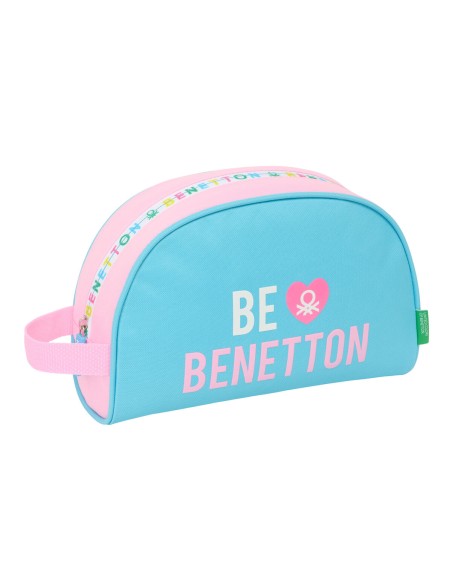 Travel Vanity Case Benetton Unique Pink Turquoise 28 x 18 x 10 cm