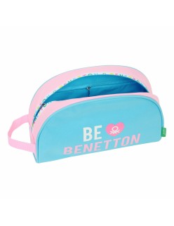 Travel Vanity Case Benetton Unique Pink Turquoise 28 x 18 x 10 cm