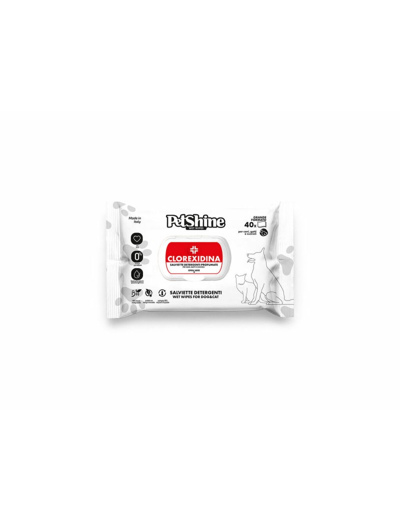 Wet Wipes for Pets Porrini Clorexidina 40 Units