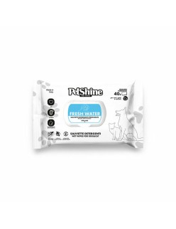 Wet Wipes for Pets Porrini Fresh Water 40 Units