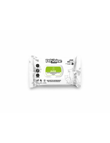 Lingettes humides pour animaux domestiques Porrini Aloe Vera 40 Unités