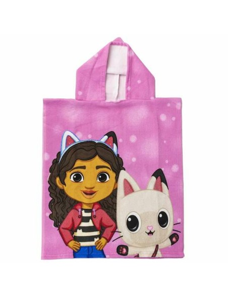 Poncho-Toalha com Capuz Gabby's Dollhouse Cor de Rosa 50 x 115 cm