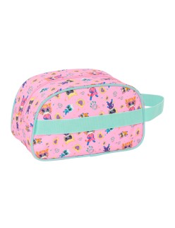 Reise-Toilettentasche SuperKitties Rosa türkis 26 x 15 x 12 cm