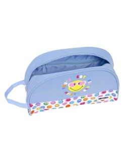 Reise-Toilettentasche Smiley Joyful Bunt Hellblau Wiederverwertbar 28 x 18 x 10 cm
