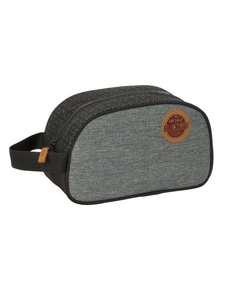 Nécessaire de Voyage BlackFit8 Old school Noir Gris Recyclable 26 x 15 x 12 cm