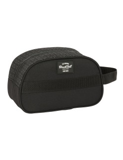 Reise-Toilettentasche BlackFit8 Old school Schwarz Grau Wiederverwertbar 26 x 15 x 12 cm