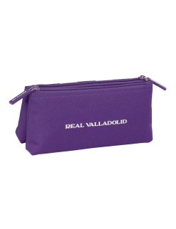 Neceser de Viaje Real Valladolid C.F. Blanco Morado Deportivo 22 x 10 x 8 cm