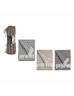 Sofabezug ITEM NO.25 PLAIDS Braun Grau natürlich 160 x 130 cm Stachel (12 Stück)