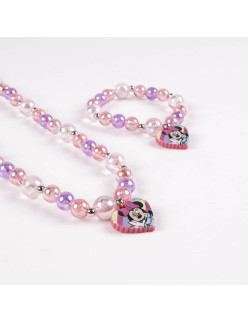 Set Collar y Pulseras Minnie Mouse Rosa 2 Piezas