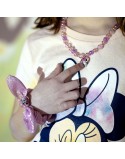 Set Collar y Pulseras Minnie Mouse Rosa 2 Piezas