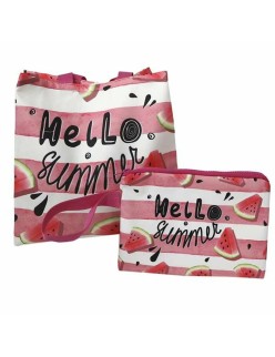 Sac de plage Secaneta 48 x 33 x 14 cm Pastèque