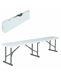 Bench Lifetime Foldable White 183 x 29 x 42 cm