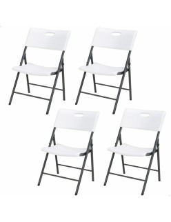 Gepolsterte Campingstuhl Lifetime Weiß 4 Stück 50 x 58 x 83 cm