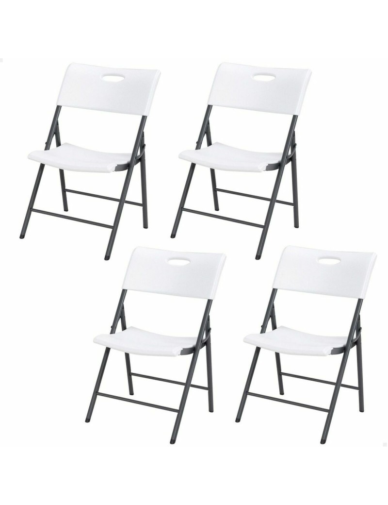 Gepolsterte Campingstuhl Lifetime Weiß 4 Stück 50 x 58 x 83 cm