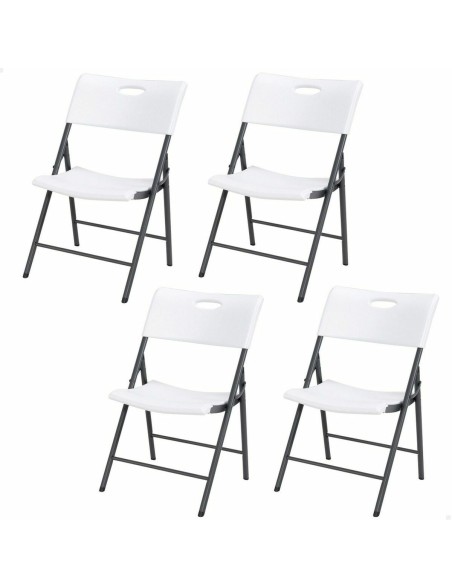 Gepolsterte Campingstuhl Lifetime Weiß 4 Stück 50 x 58 x 83 cm Gepolsterte Campingstuhl Lifetime Weiß 4 Stück 50 x 58 x 83 cm
