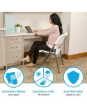 Folding Chair Lifetime White 4 Units 50 x 58 x 83 cm