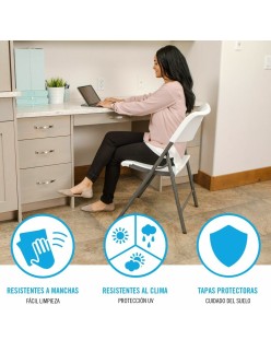 Folding Chair Lifetime White 4 Units 50 x 58 x 83 cm