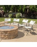 Folding Chair Lifetime White 4 Units 50 x 58 x 83 cm
