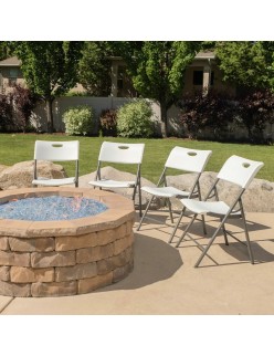 Folding Chair Lifetime White 4 Units 50 x 58 x 83 cm